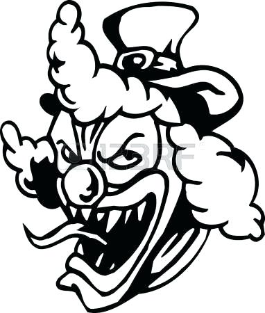 382x450 clowns drawing a simple drawing of four playful clowns vector