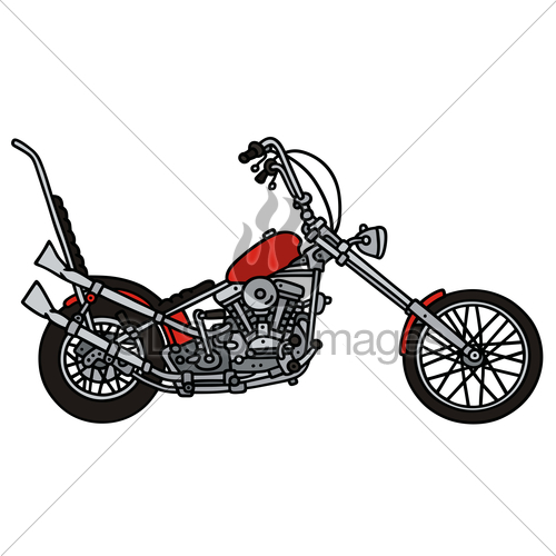 500x500 Classic Red Chopper Gl Stock Images