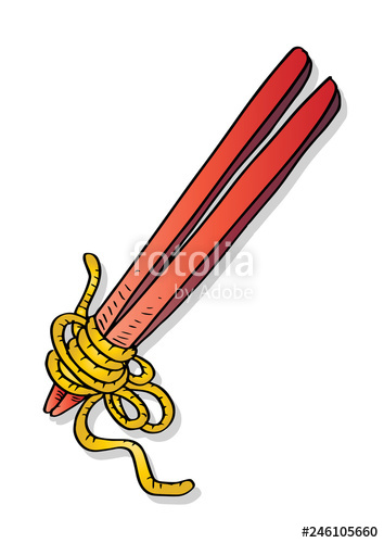 354x500 Sketchy Noodle On Chopsticks Hand Drawing Illustration Stock