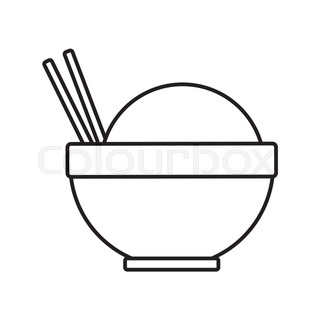 320x320 Traditional Bowl Of Rice With Stock Vector Colourbox