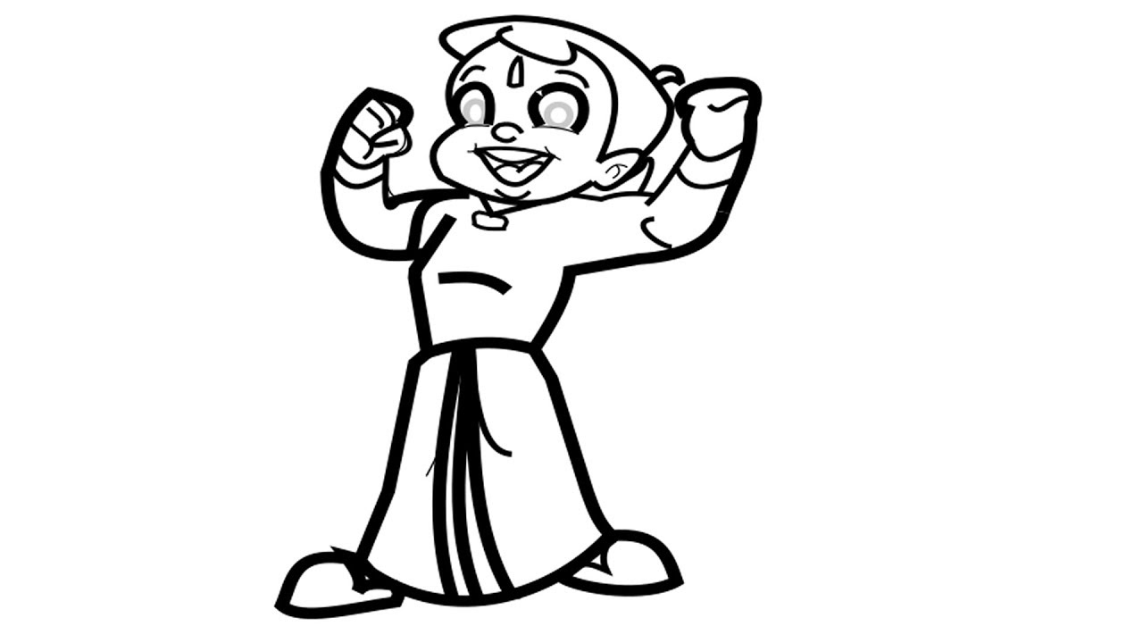1280x720 How To Draw Chota Bheem Cartoon Step