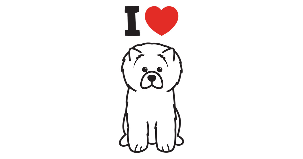 1200x630 Chow Chow I Love Edition Dog Breed Cartoon Download Your
