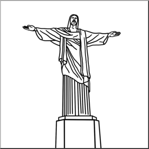 304x304 clip art statue of christ the redeemer bampw i abcteach
