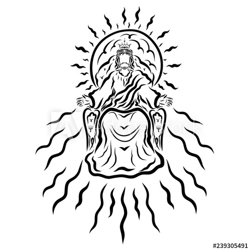 500x500 glorified christ the redeemer on the throne