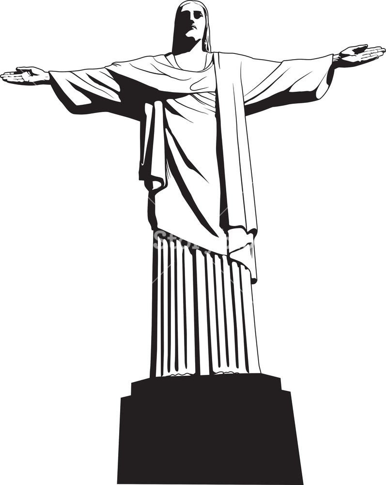 797x1000 vector christ the redeemer statue royalty free stock image