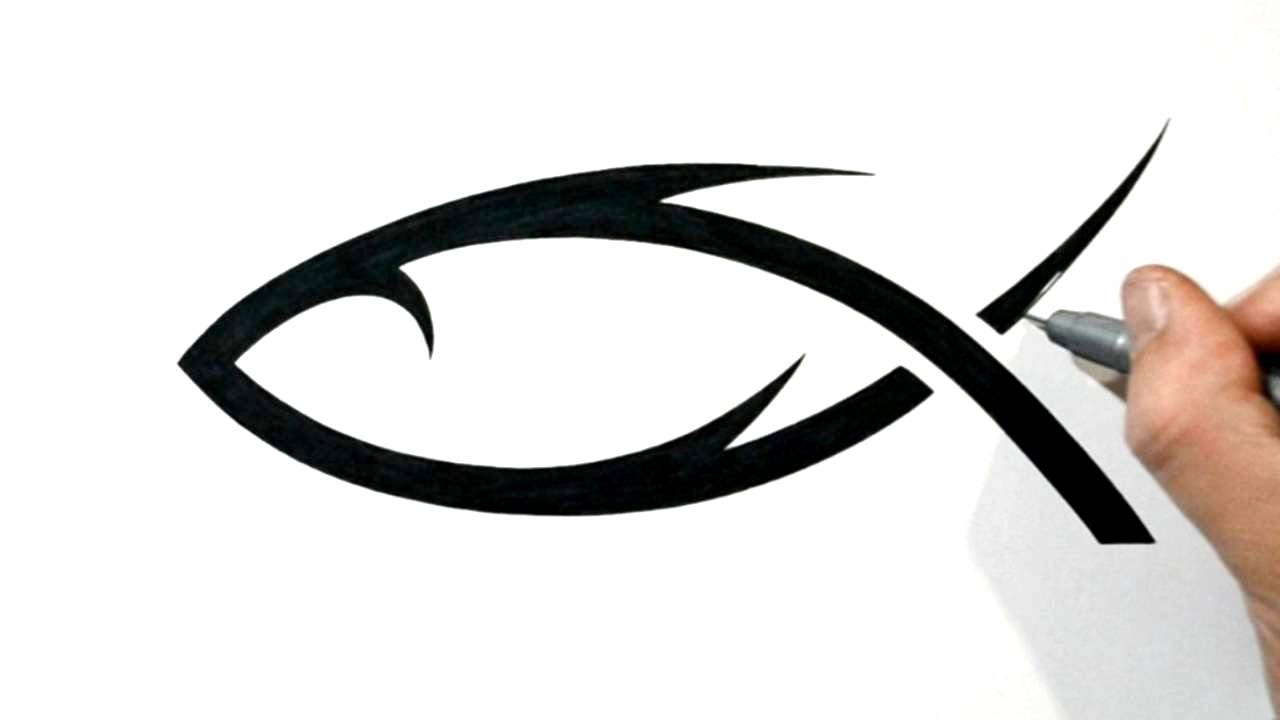 1280x720 How To Draw A Christian Jesus Fish Symbol