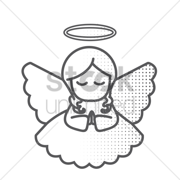 600x600 Christmas Angel Ornament Vector Image