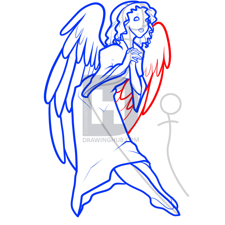 720x720 how to draw christmas angels, christmas angels, step