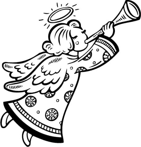 458x480 Christmas Angel Clipart Blows A Sheets