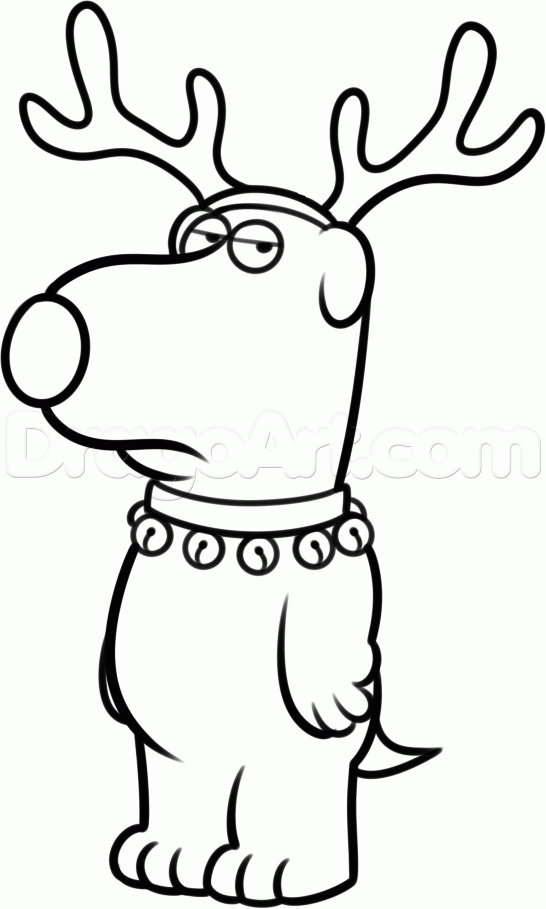 546x909 draw christmas brian griffin, step