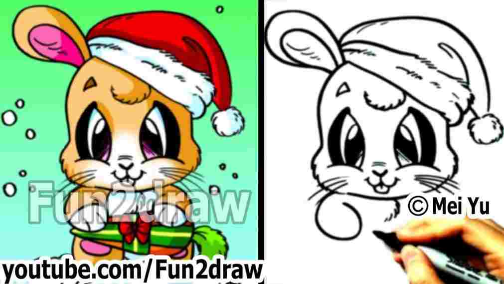 1011x569 Time Drawing Tutorial Art Lessons How Cute Christmas Animals
