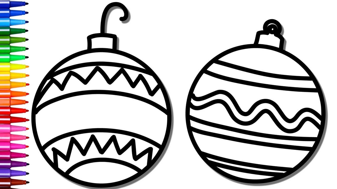 1280x720 Unique Christmas Ball Coloring