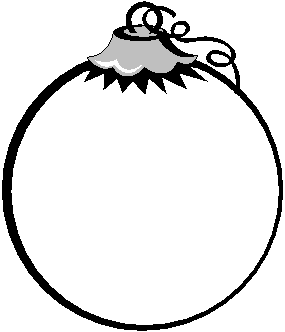 285x332 Black And White Christmas Ornament Clipart