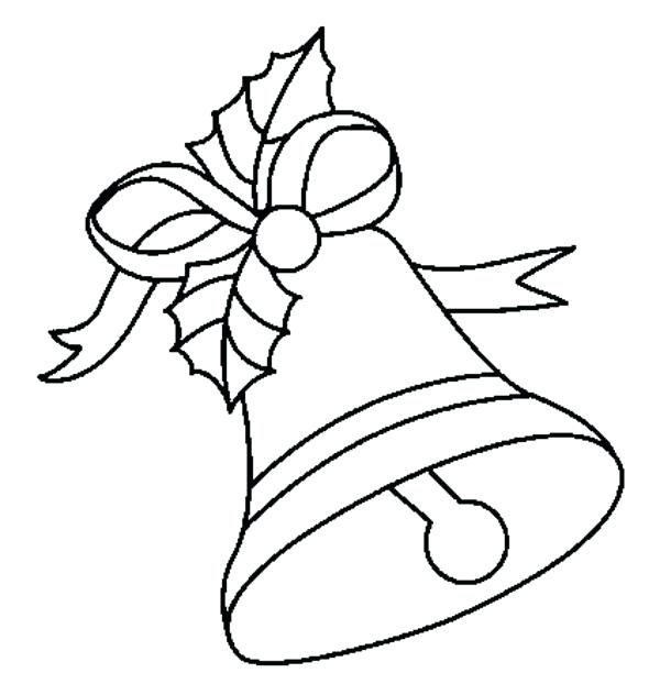 600x632 Christmas Bell Coloring Pages Bells Coloring Pages Download