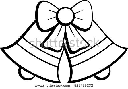 450x313 Christmas Bell Clipart Black And White