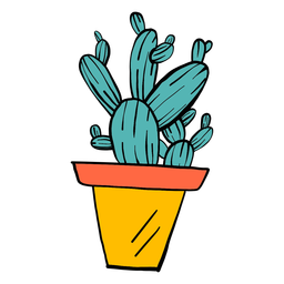 256x256 Cactus Outline Drawings Set