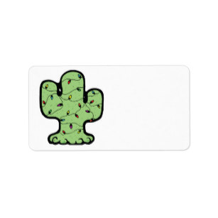 307x307 Christmas Cactus Return Address Labels Zazzle