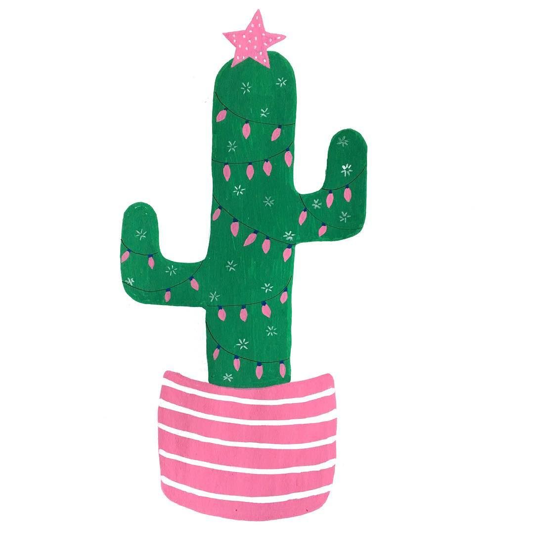 Christmas Cactus Drawing | Free download on ClipArtMag