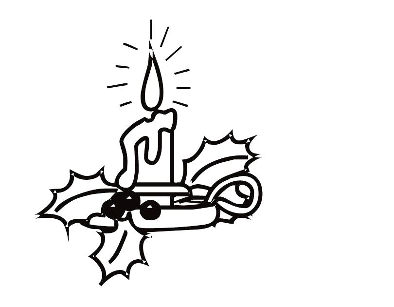 810x630 Printable Christmas Candles Coloring Pages With Candle