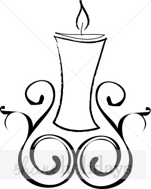 309x388 Vintage Candle Holder Christmas Candle Clipart