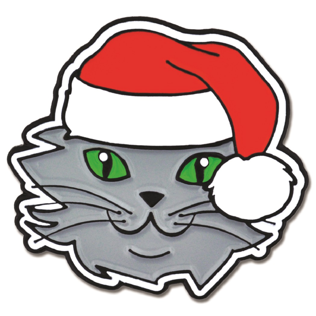 1050x1050 Pinmart's Christmas Cat With Santa Hat Enamel Lapel Pin Ebay