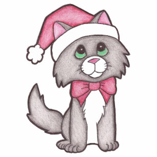 307x307 Cat Drawing Holiday Zazzle