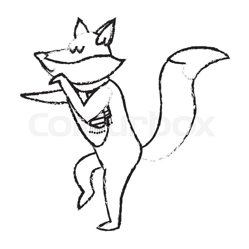 800x800 Christmas Fox Celebration Cartoon Stock Vector Colourbox