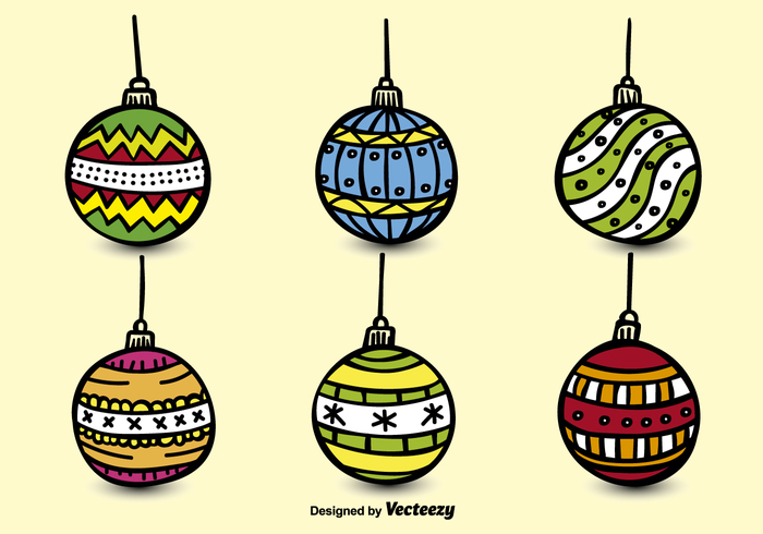 700x490 Hand Drawn Christmas Spheres