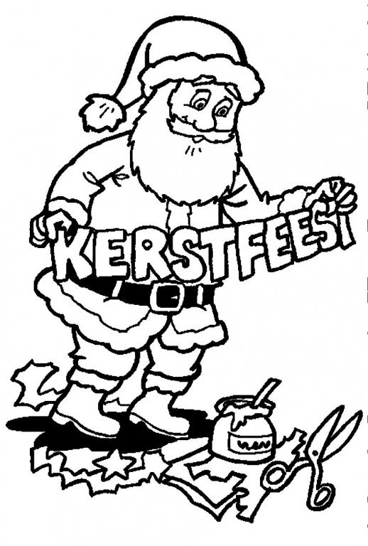 518x768 Santa Claus Is Preparing For Christmas Celebration Coloring Pages