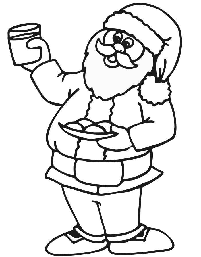 700x894 Christmas Coloring Pages Santa Coloring Pages Black And White