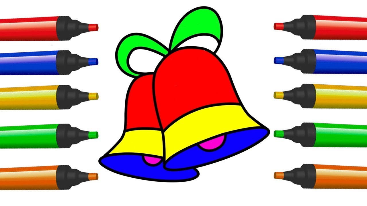 1280x720 How To Draw Kids Christmas Bells Painting And Drawing For Children