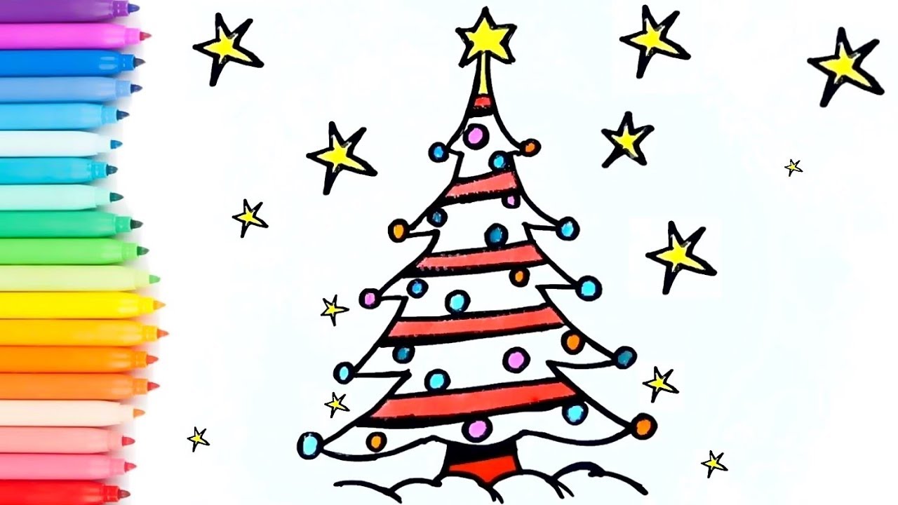 1280x720 Christmas Holiday Decorations Drawing Painting For Kids Joy