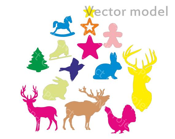 570x453 Christmas Clipart Drawing Christmas Ornaments Set Etsy