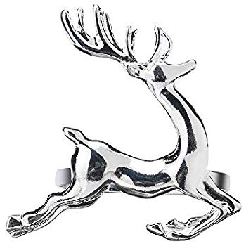 350x350 Tuu Christmas Napkin Ring,silver Deer Sharp Table