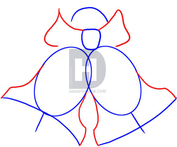 588x489 How To Draw Christmas Bells, Step