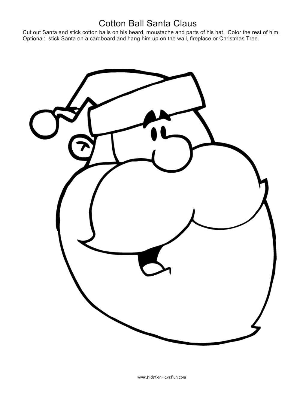 1019x1319 Santa Claus Cotton Ball Craft Christmas Stuff Christmas Crafts