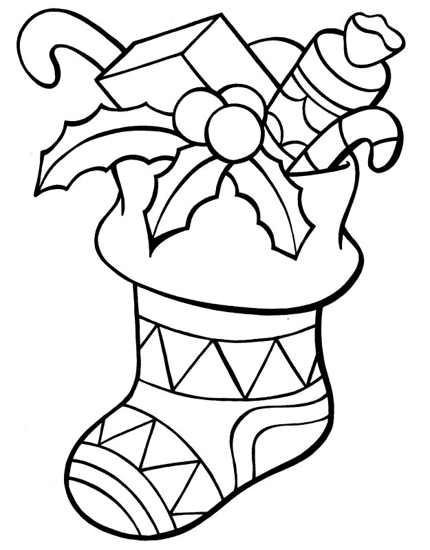 625x800 Christmas Stocking Coloring