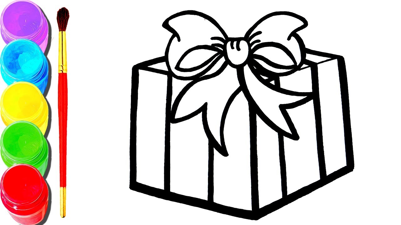 1280x720 Glitter Christmas Gift Drawing Coloring Peppa Pig Learn Colors