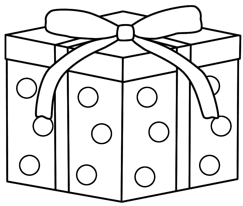 800x677 Christmas Present Drawing Coloring Pages For Kids