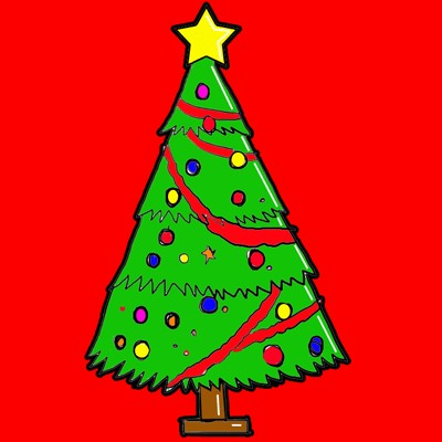 400x400 Christmas Tree Christmas Tree Drawing For Kids