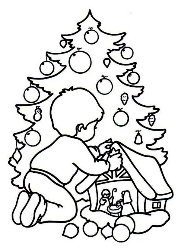 600x831 Christmas, A Kid Playing A Christmas Game Coloring