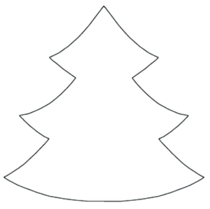 736x730 Xmas Tree Outline Tree Cut Out Template On Fabric And Cut Out