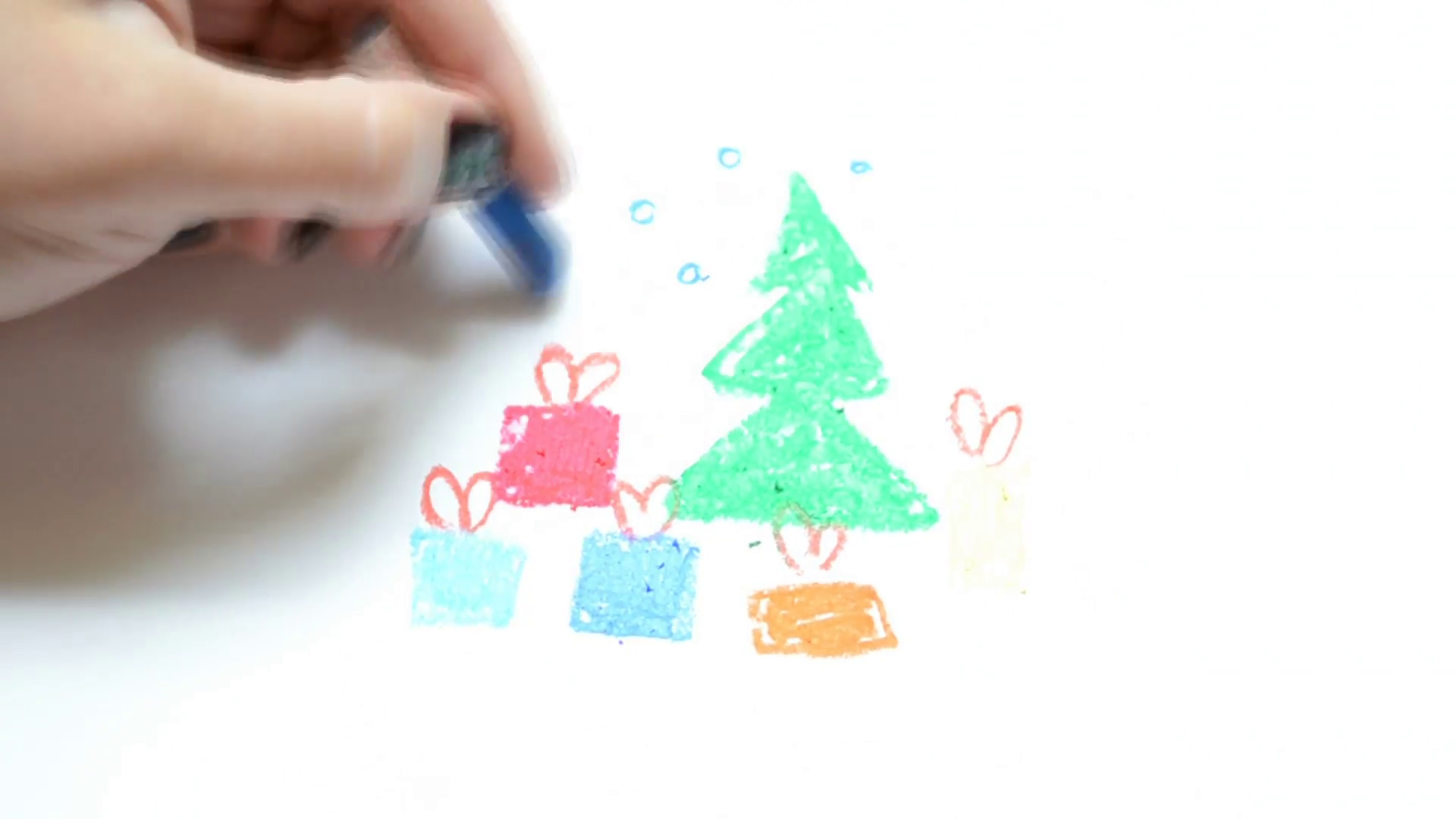 1920x1080 Children's Drawing On White Paper Stock Video Footage