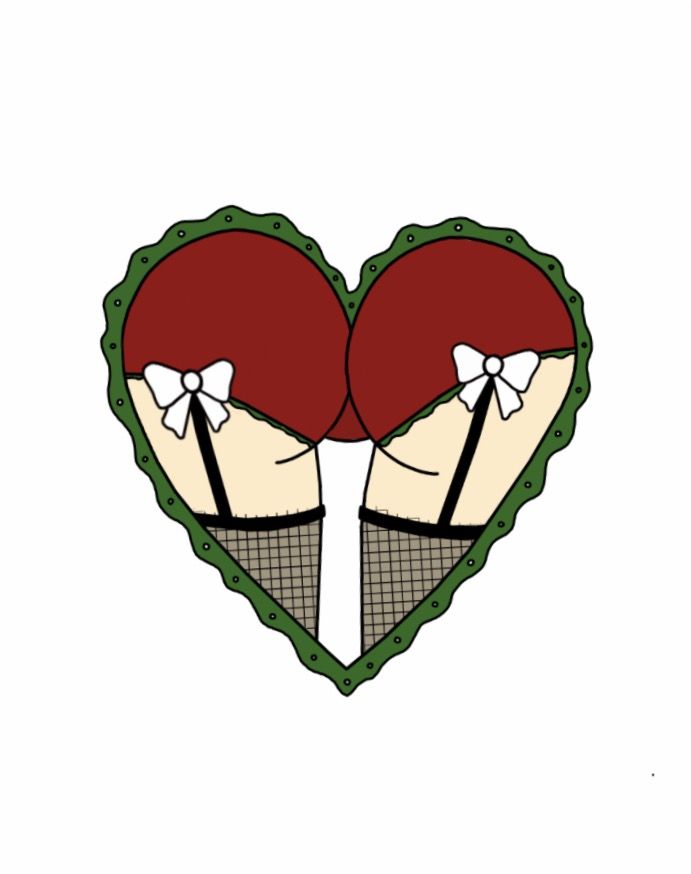 691x874 Christmas Butt