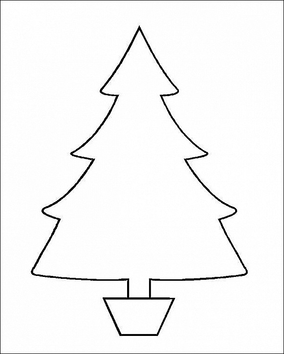 581x725 Skinny Christmas Tree Coloring