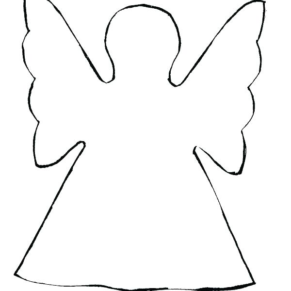 600x600 Angel Template To Print