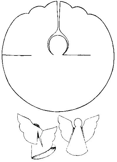 398x549 Christmas Angel Wings Template