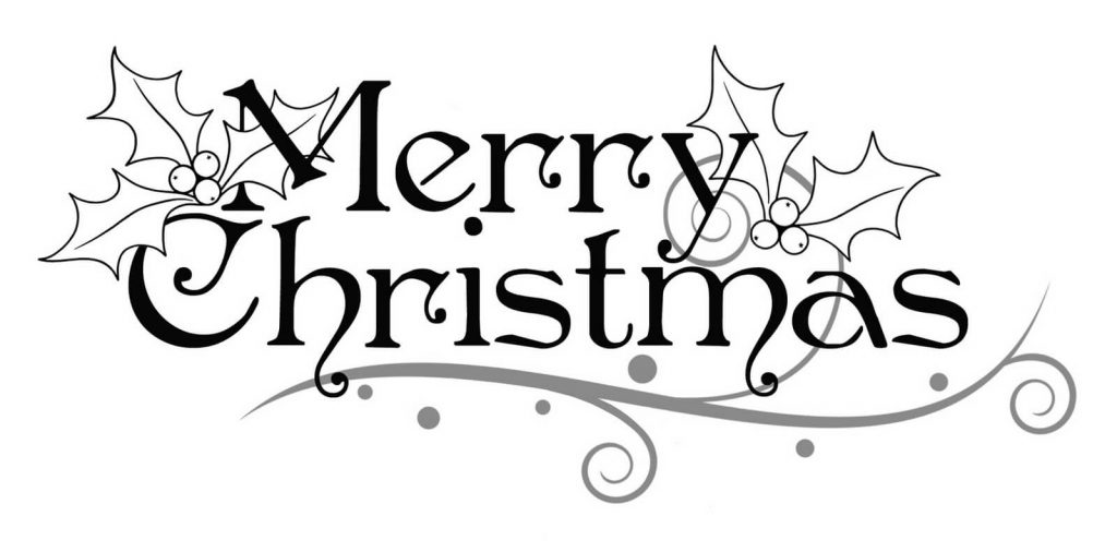 1024x506 Christmas Clipart Black And White