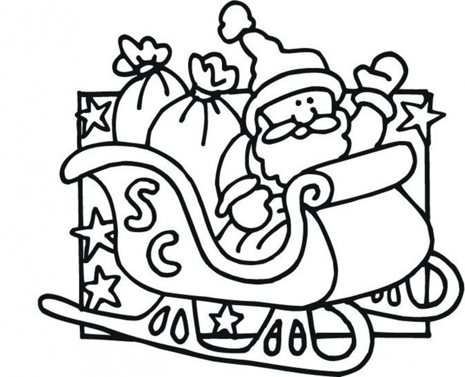 940x762 Santa Claus Drawing Black And White Christmas Coloring Book Free