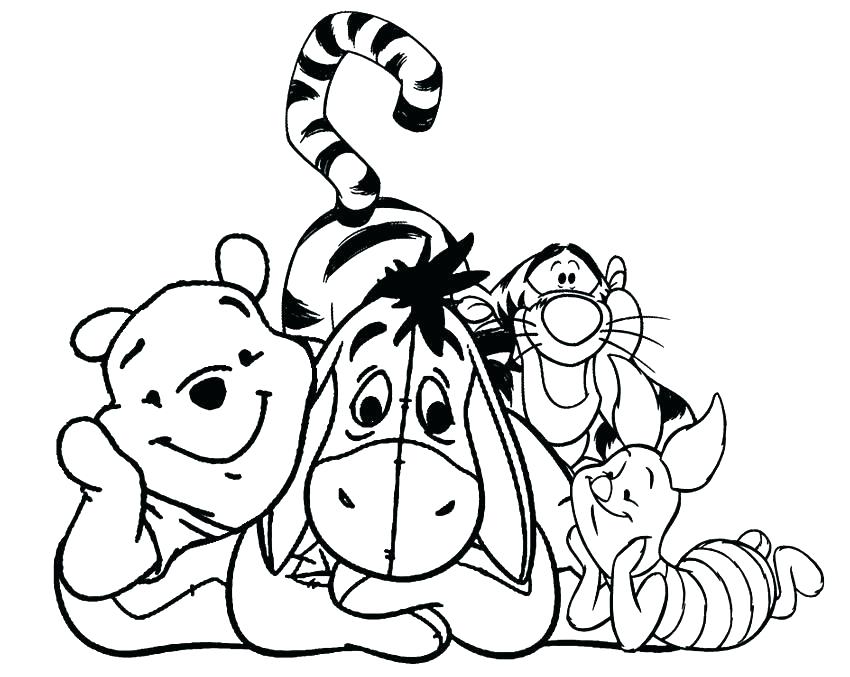 850x677 Winnie The Pooh Coloring Sheets To Print Christmas Fall Pages